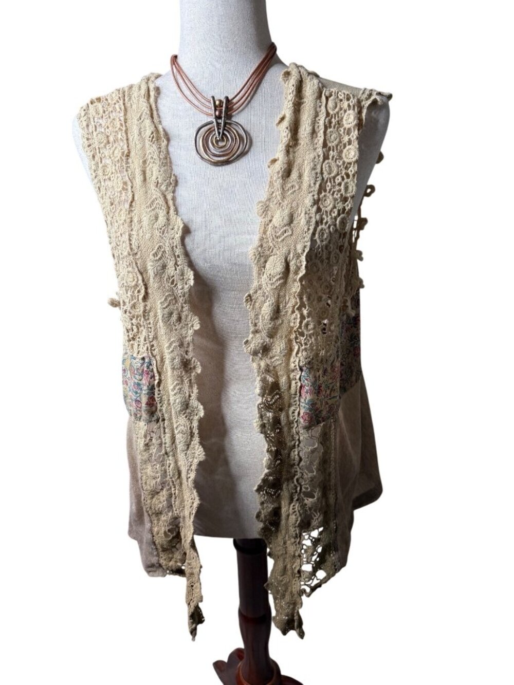 Gimmicks BKE patchwork Lace Open kimono L Coachella festival  fairy grunge boho